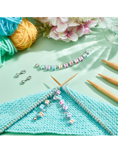 Cadenas de Contador de Filas NBEADS 2 Pcs para Tejer