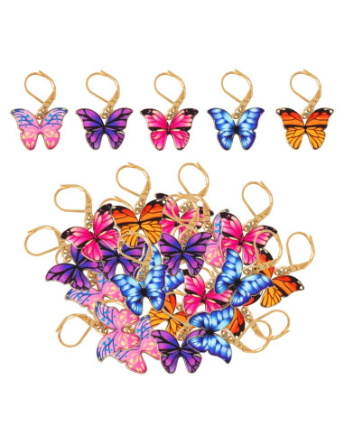 20 Marcadores de Puntos para Tejer Maxqzin - Aleación, 5 Colores