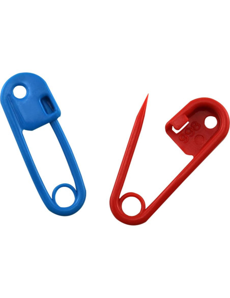 60 Alfileres de Seguridad de Plástico AXLIZER 26x9.5mm Colores