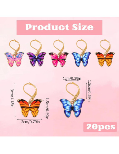 20 Marcadores de Puntos para Tejer Maxqzin - Aleación, 5 Colores