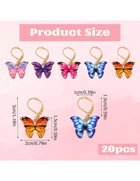 20 Marcadores de Puntos para Tejer Maxqzin - Aleación, 5 Colores