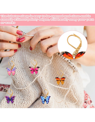 20 Marcadores de Puntos para Tejer Maxqzin - Aleación, 5 Colores