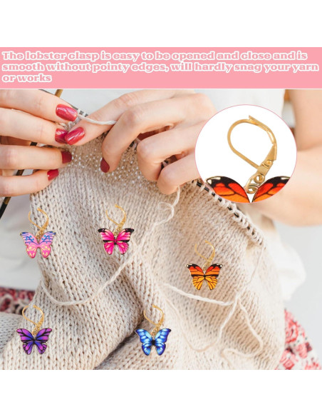 20 Marcadores de Puntos para Tejer Maxqzin - Aleación, 5 Colores