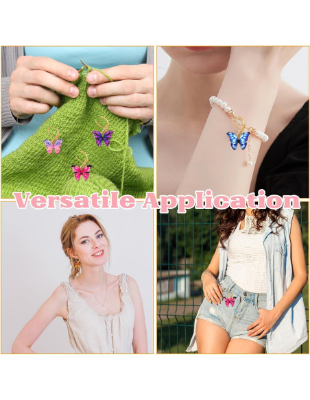 20 Marcadores de Puntos para Tejer Maxqzin - Aleación, 5 Colores