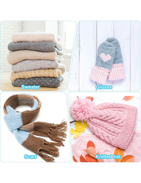 12 Sujetadores de Puntos de Tejido CIATBYYJ - 6 Tamaños Multicolor