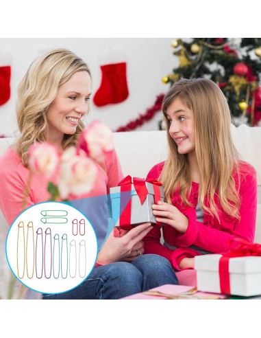 12 Sujetadores de Puntos de Tejido CIATBYYJ - 6 Tamaños Multicolor