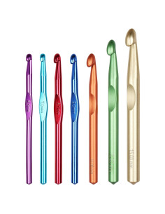 Conjunto de Ganchos de Crochet Coopay 7 Piezas Aluminio 6.5-15mm