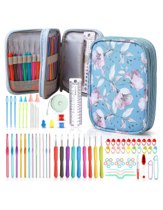 Kit de Ganchillos Ergonómicos SHAXANO 86 Piezas Rosa