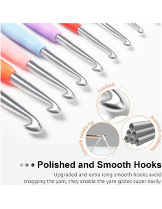 Set de Ganchillos Ergonómicos NaoShiro 14 Tamaños 2mm-10mm 2