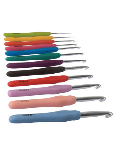 Set de Ganchillos Ergonómicos Teamoy, 12 Piezas para Crochet