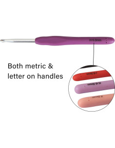 Set de Ganchillos Ergonómicos Teamoy, 12 Piezas para Crochet 2