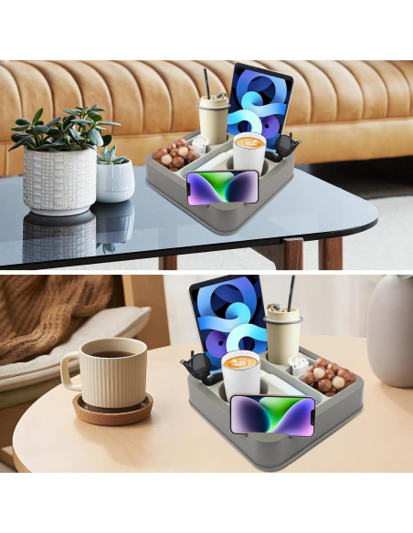 Soporte y bandeja organizadora Heavyrain - Silicona gris