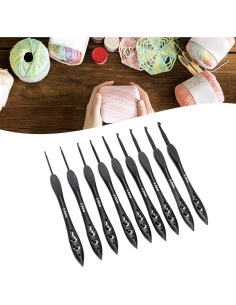 Juego de Ganchillos Estink 9 Piezas Aluminio 2.0-6.0mm Ergonómico 2