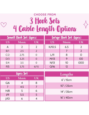 KnitPal Juego de Ganchillos Tunecinos Doble Punta 35cm - 5 Tamaños