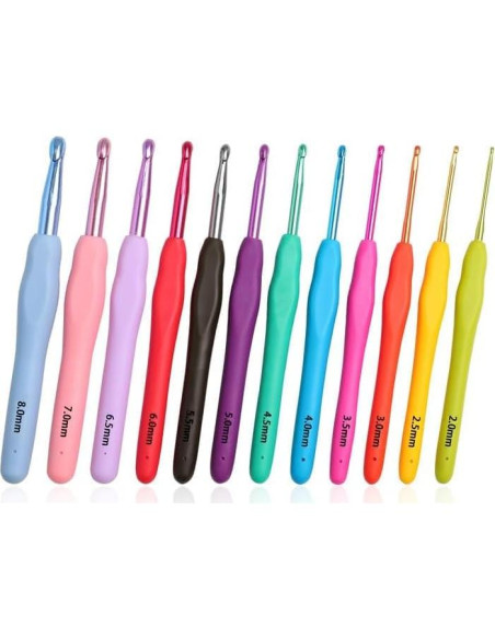 Juego de Ganchos de Crochet KOKNIT 12 Piezas Ergonómico Juego de Ganchos de Crochet KOKNIT 12 Piezas Ergonómico