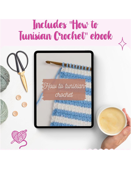 KnitPal Juego de Ganchillos Tunecinos Doble Punta 35cm - 5 Tamaños