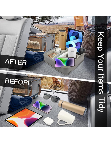 Soporte y bandeja organizadora Heavyrain - Silicona gris