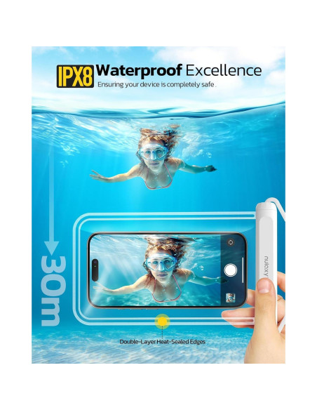 Funda Impermeable Nulaxy 2 Pack para Teléfono hasta 19 cm