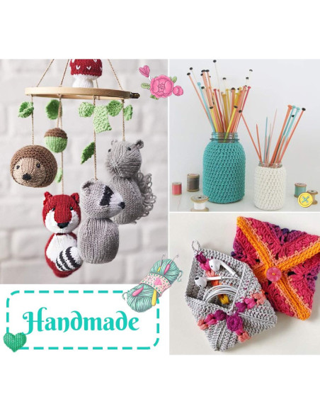 Ganchos de Crochet Ergonómicos ilauke - 14 Tamaños con Estuche Ganchos de Crochet Ergonómicos ilauke - 14 Tamaños con Estuche