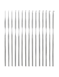 Juego de Ganchillos PATIKIL 15 Piezas Acero Inoxidable Plata