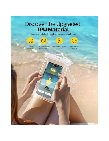 Funda Impermeable Nulaxy 2 Pack para Teléfono hasta 19 cm