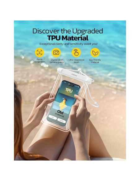 Funda Impermeable Nulaxy 2 Pack para Teléfono hasta 19 cm