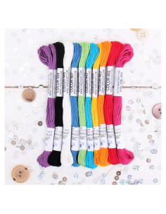 Kit de Hilo de Bordado 100% Algodón Egipcio ThreadArt 8m