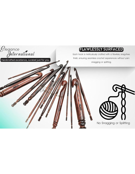 Juego de Ganchillos Ergonomicos Elegance - 15 Piezas 3.5 a 25mm Juego de Ganchillos Ergonomicos Elegance - 15 Piezas 3.5 a 25mm