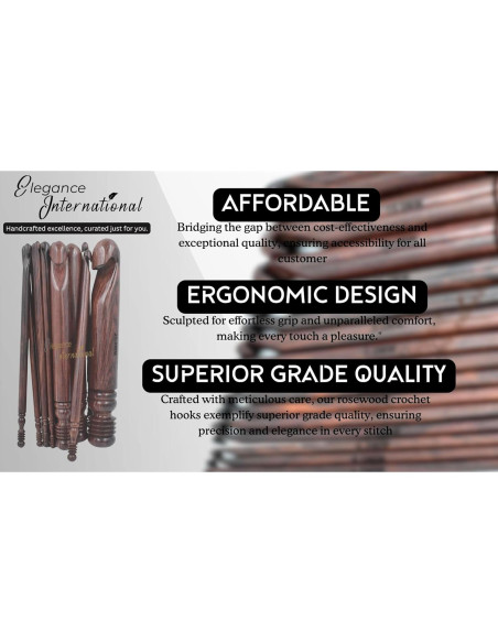 Juego de Ganchillos Ergonomicos Elegance - 15 Piezas 3.5 a 25mm Juego de Ganchillos Ergonomicos Elegance - 15 Piezas 3.5 a 25mm