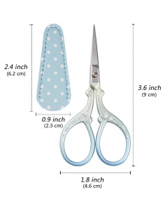 Tijeras de Bordado Hisuper 9.14 cm con Funda de Cuero 2
