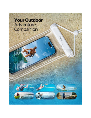 Funda Impermeable Nulaxy 2 Pack para Teléfono hasta 19 cm