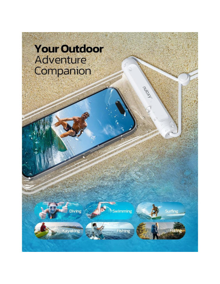 Funda Impermeable Nulaxy 2 Pack para Teléfono hasta 19 cm
