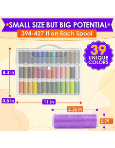 Juego de Hilos de Coser Luxbon - 39 Colores 128 Metros 2