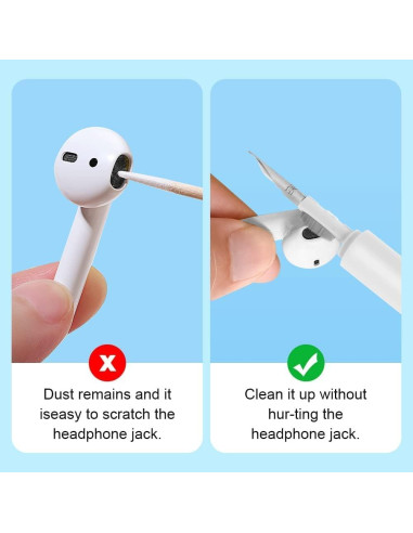 Bolígrafo Limpiador Multifuncional AOMIG QJB 4 en 1 Blanco