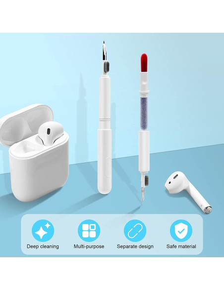 Bolígrafo Limpiador Multifuncional AOMIG QJB 4 en 1 Blanco