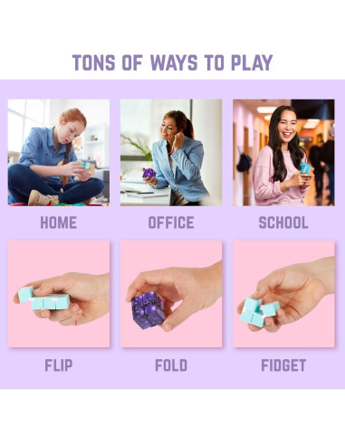 Cubo Infinito BUNMO Antiestrés Paquete de 2 - Juguetes