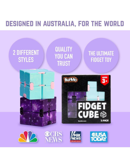 Cubo Infinito BUNMO Antiestrés Paquete de 2 - Juguetes