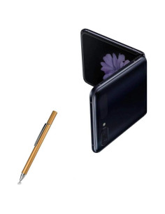 Bolígrafo Stylus BoxWave FineTouch para Samsung Galaxy Z Flip - Oro Champán