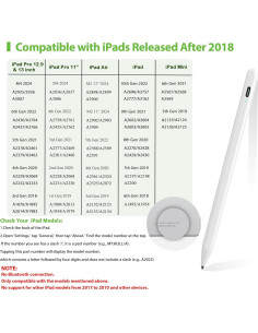 Lápiz Óptico XIRON para iPad 2018-2025, Carga Rápida Type-C 2
