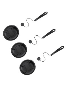 Paquete de 3 tapas de lente 58mm + correas Keabroir