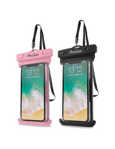 Funda de Teléfono Impermeable ProCase 2 Paquetes 7" Rosa/Negro