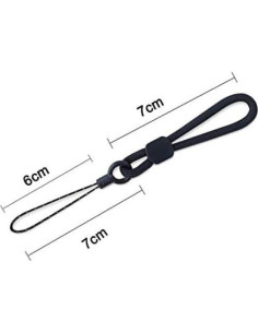 Cintas de Lanyard Negras YOUOWO con Anillo para Dedo - Paquete de 5 2