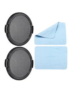 Tapa de Lente PATIKIL 67mm con Paño de Microfibra - Paquete de 2