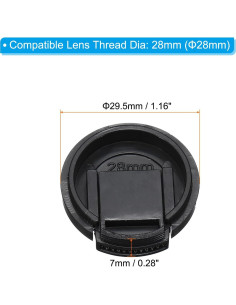 Tapa de Lente PATIKIL 28mm con Paños de Limpieza - 2 Piezas 2