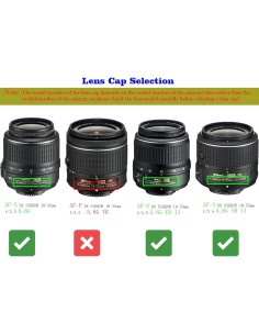 Tapa de Lente de 52mm para Nikon AF-S DX 18-55mm - 2 Piezas 2