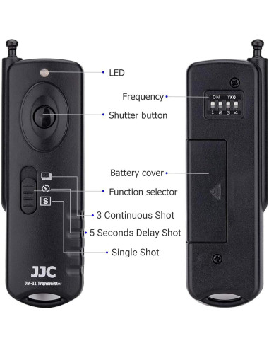 Control Remoto Inalámbrico JJC para Cámaras Canon y Pentax