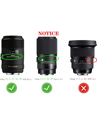 Cubierta de lente 62 mm Huipuxiang para Sigma 105 mm F2.8