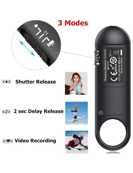 Control Remoto Inalámbrico PHOLSY BR-E1 para Cámaras Canon