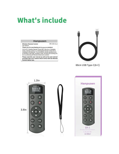 Control Remoto Inalámbrico Hanpusen para Cámara Nikon Z