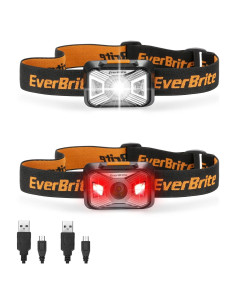 Linterna Frontal Recargable EverBrite LED 250 Lúmenes 2 Pzs